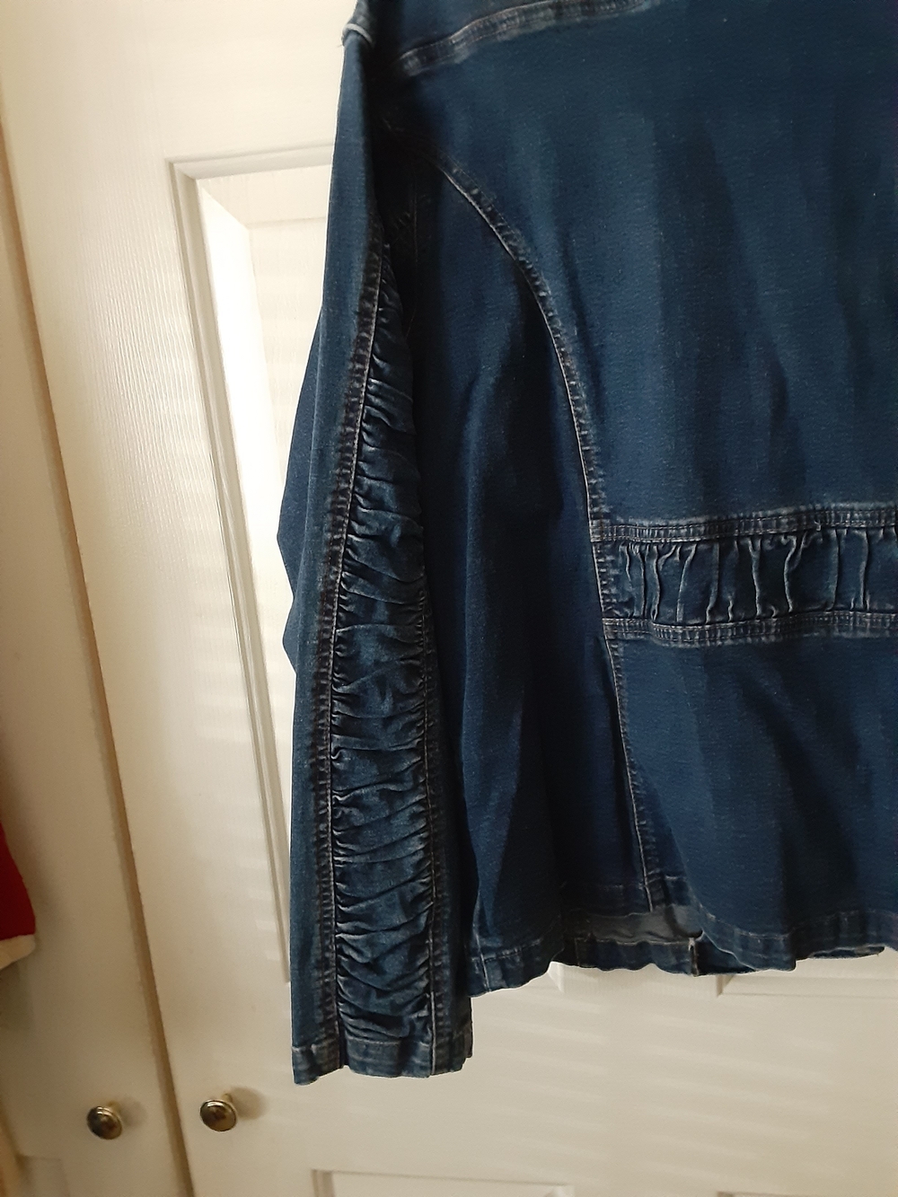 Baccini Blue Denim Button-Front Blazer Jacket - Picture 3 of 6